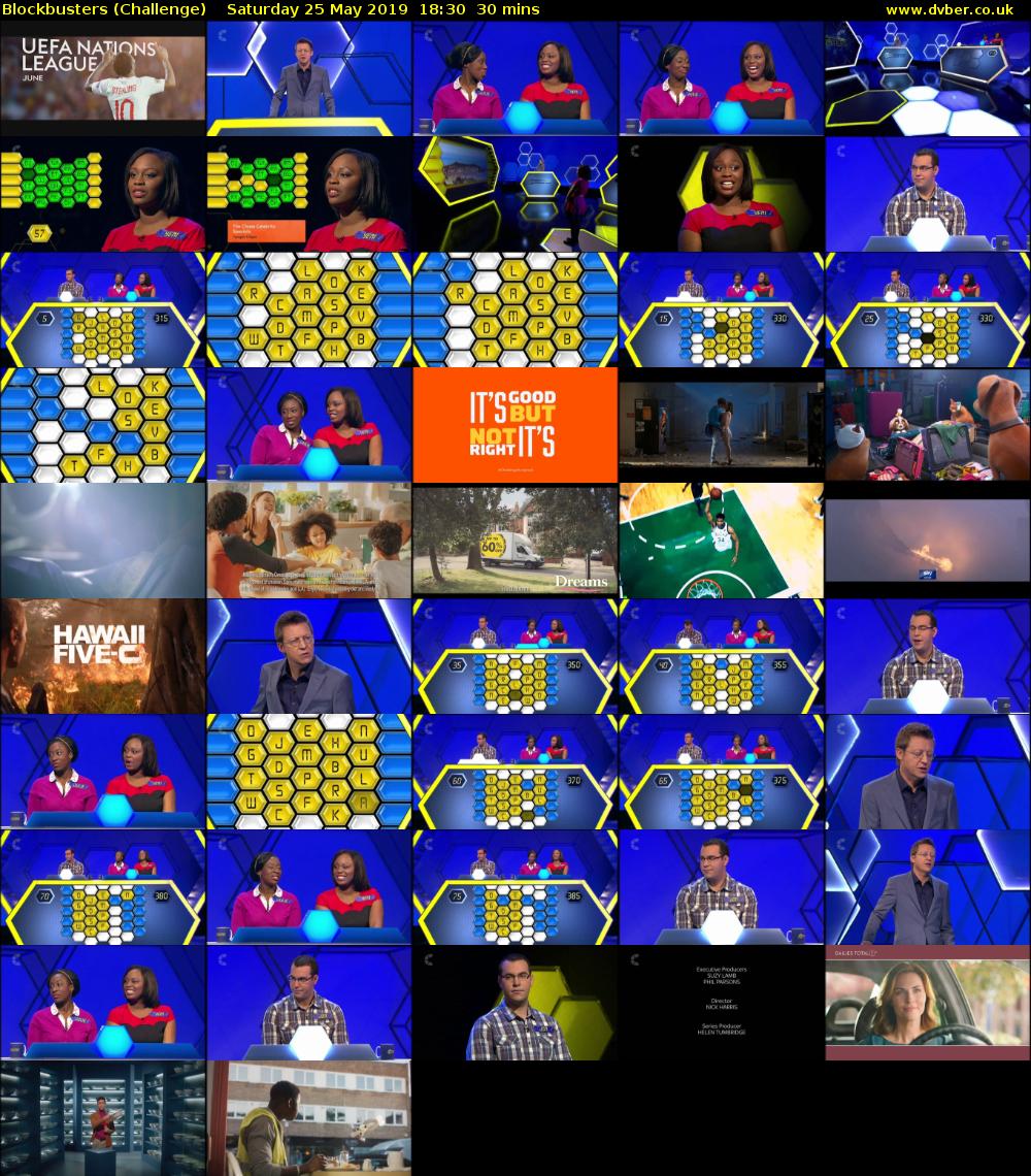 Blockbusters (Challenge) Saturday 25 May 2019 18:30 - 19:00
