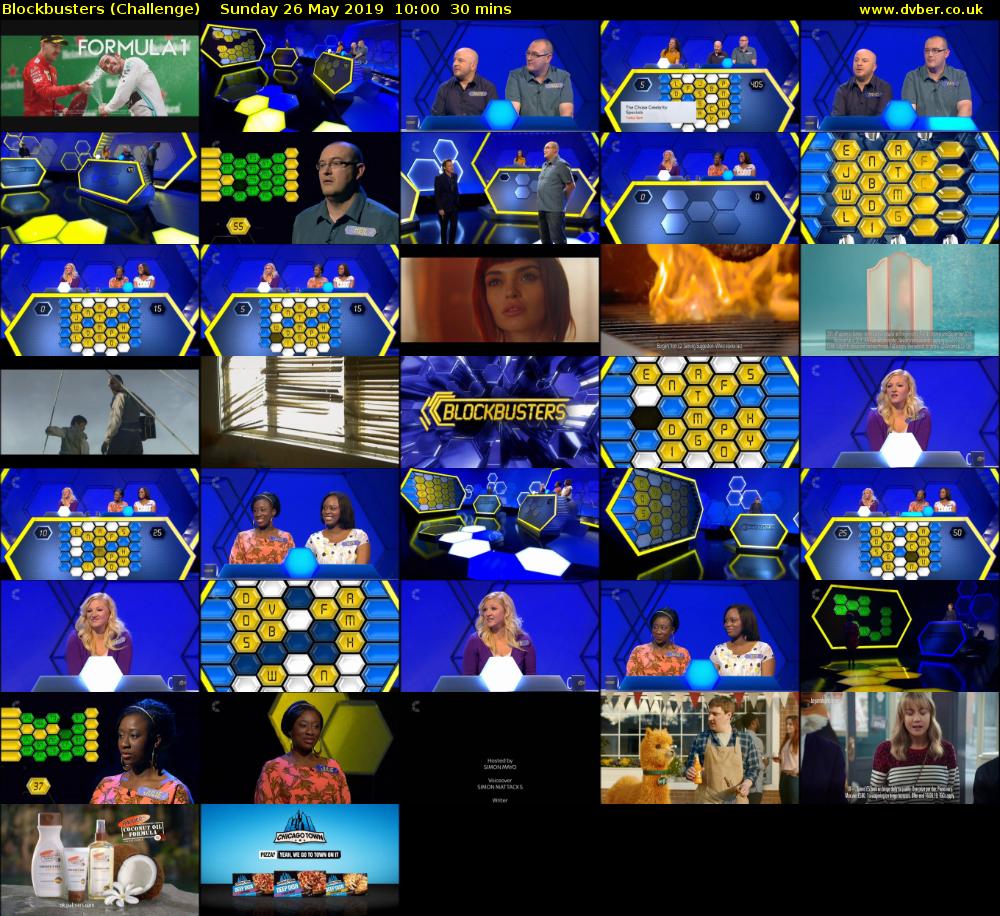 Blockbusters (Challenge) Sunday 26 May 2019 10:00 - 10:30