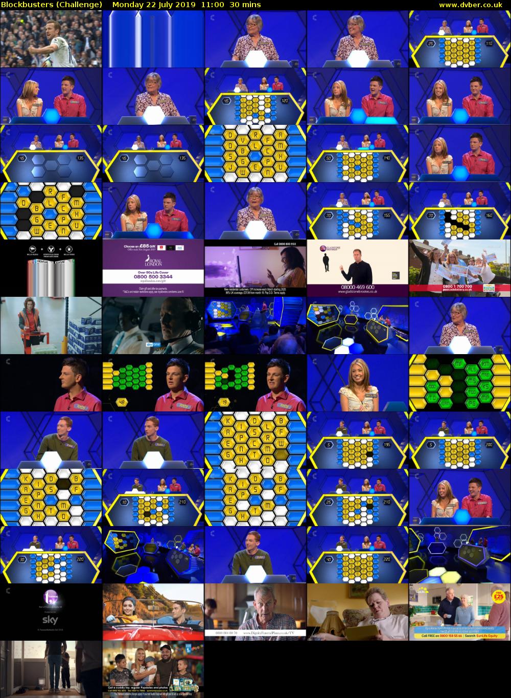 Blockbusters (Challenge) Monday 22 July 2019 11:00 - 11:30