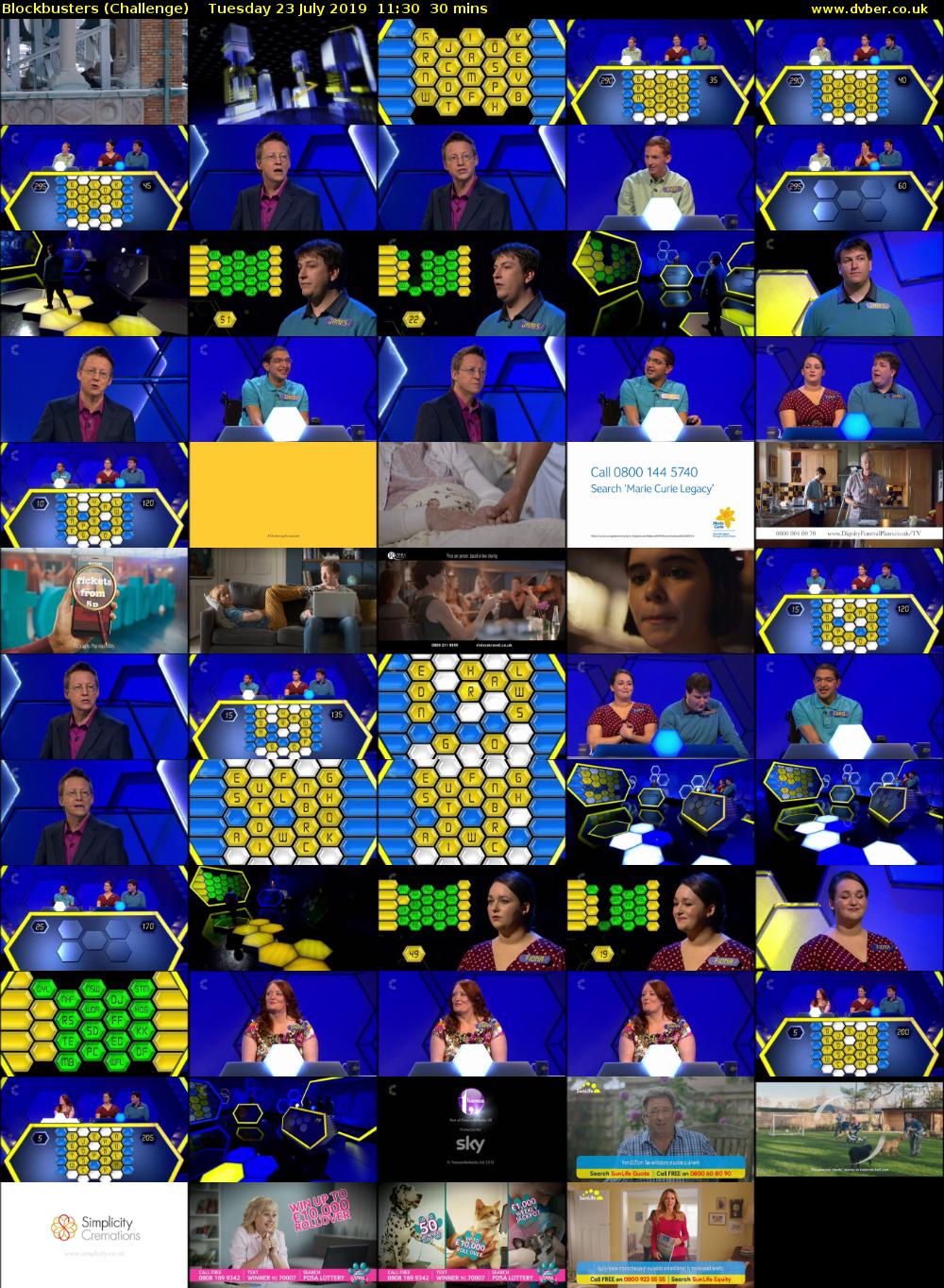 Blockbusters (Challenge) Tuesday 23 July 2019 11:30 - 12:00