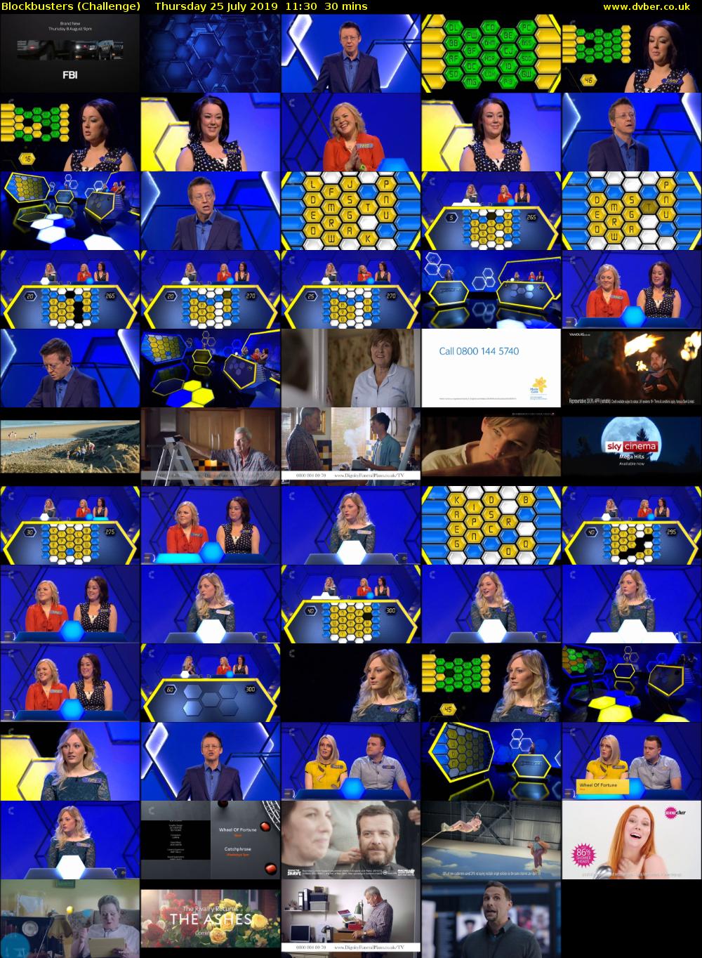 Blockbusters (Challenge) Thursday 25 July 2019 11:30 - 12:00