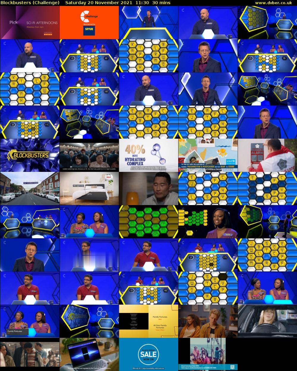 Blockbusters (Challenge) Saturday 20 November 2021 11:30 - 12:00
