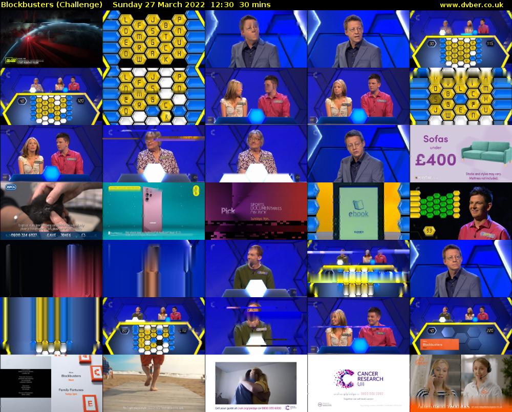 Blockbusters (Challenge) Sunday 27 March 2022 12:30 - 13:00