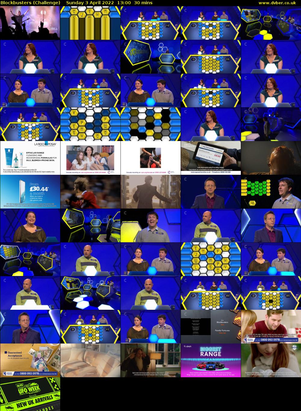 Blockbusters (Challenge) Sunday 3 April 2022 13:00 - 13:30