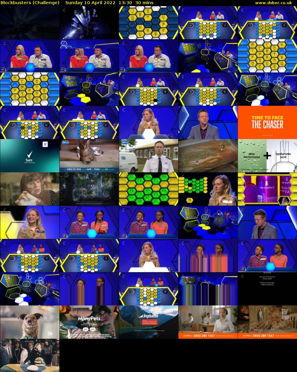 Blockbusters (Challenge) Sunday 10 April 2022 13:30 - 14:00