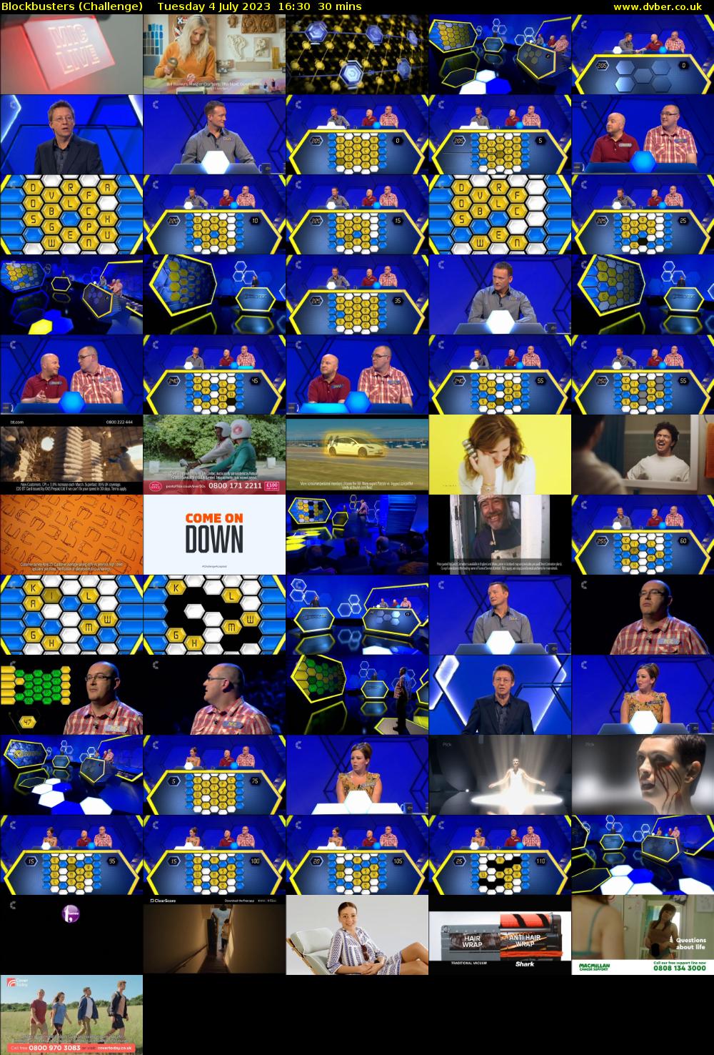 Blockbusters (Challenge) Tuesday 4 July 2023 16:30 - 17:00