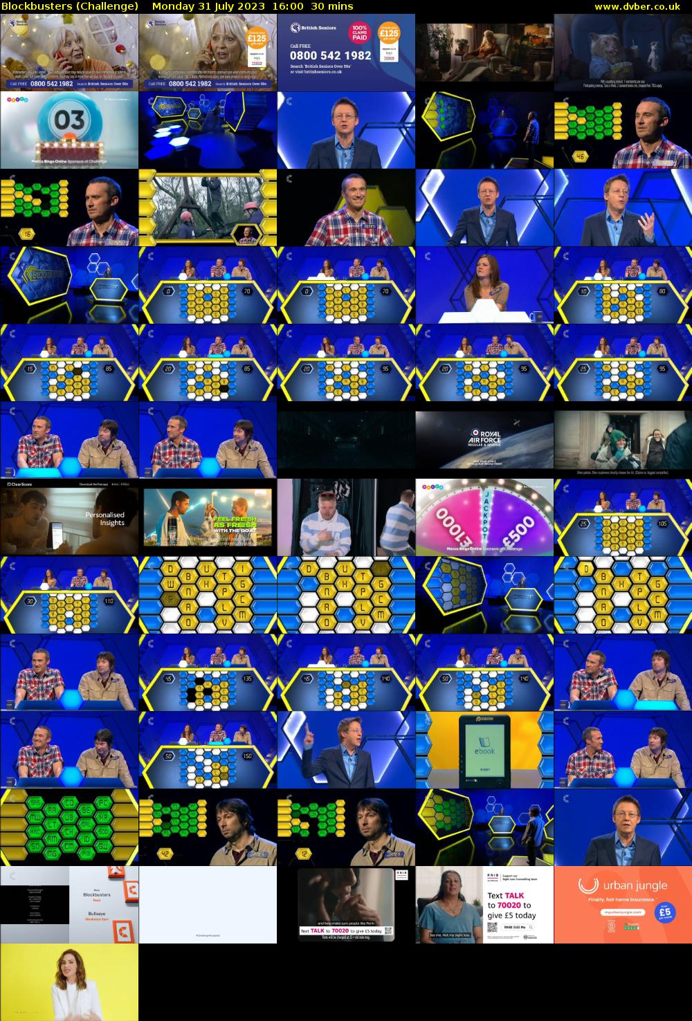 Blockbusters (Challenge) Monday 31 July 2023 16:00 - 16:30