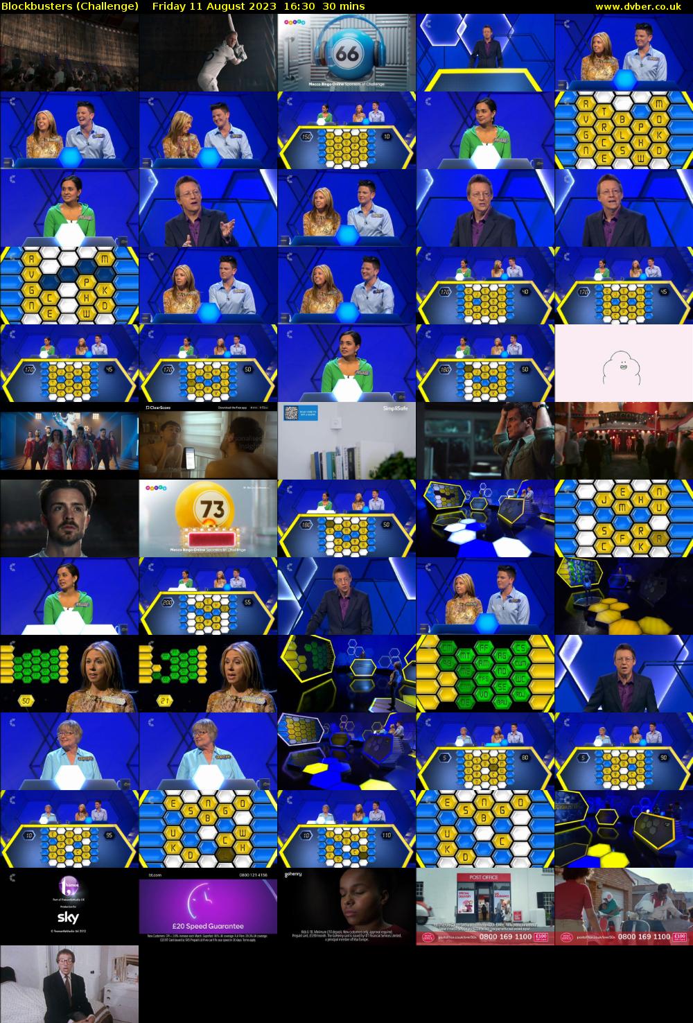 Blockbusters (Challenge) Friday 11 August 2023 16:30 - 17:00