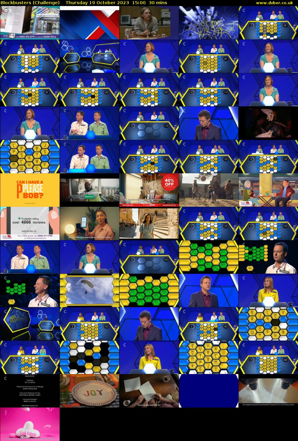 Blockbusters (Challenge) Thursday 19 October 2023 15:00 - 15:30