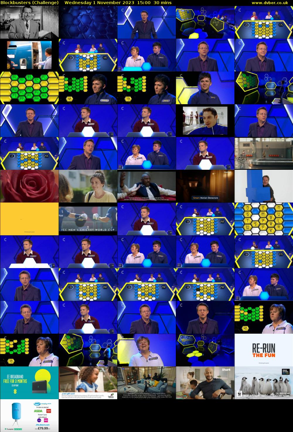 Blockbusters (Challenge) Wednesday 1 November 2023 15:00 - 15:30