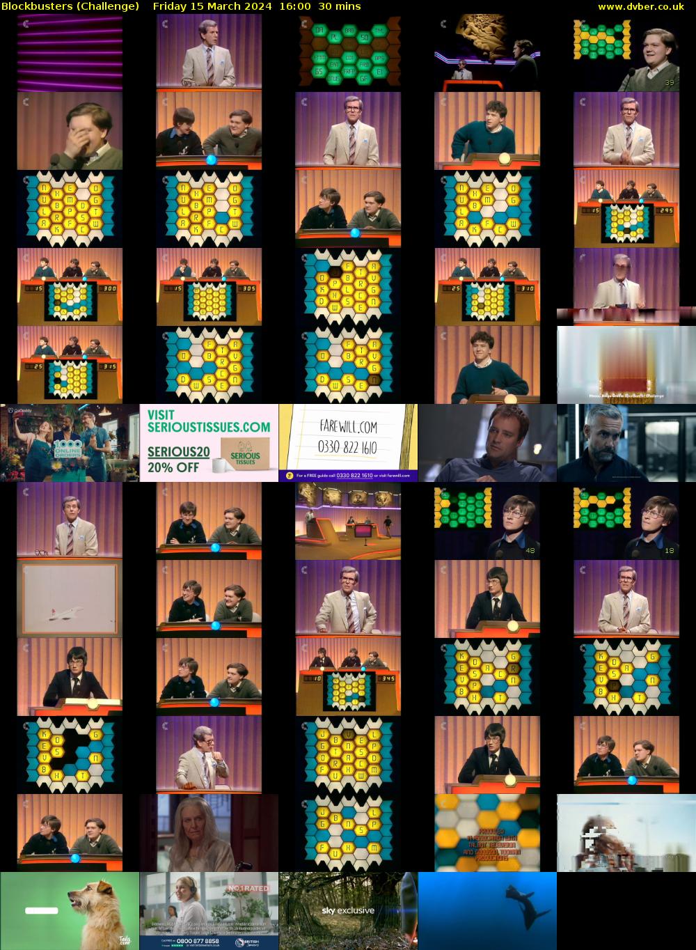 Blockbusters (Challenge) Friday 15 March 2024 16:00 - 16:30