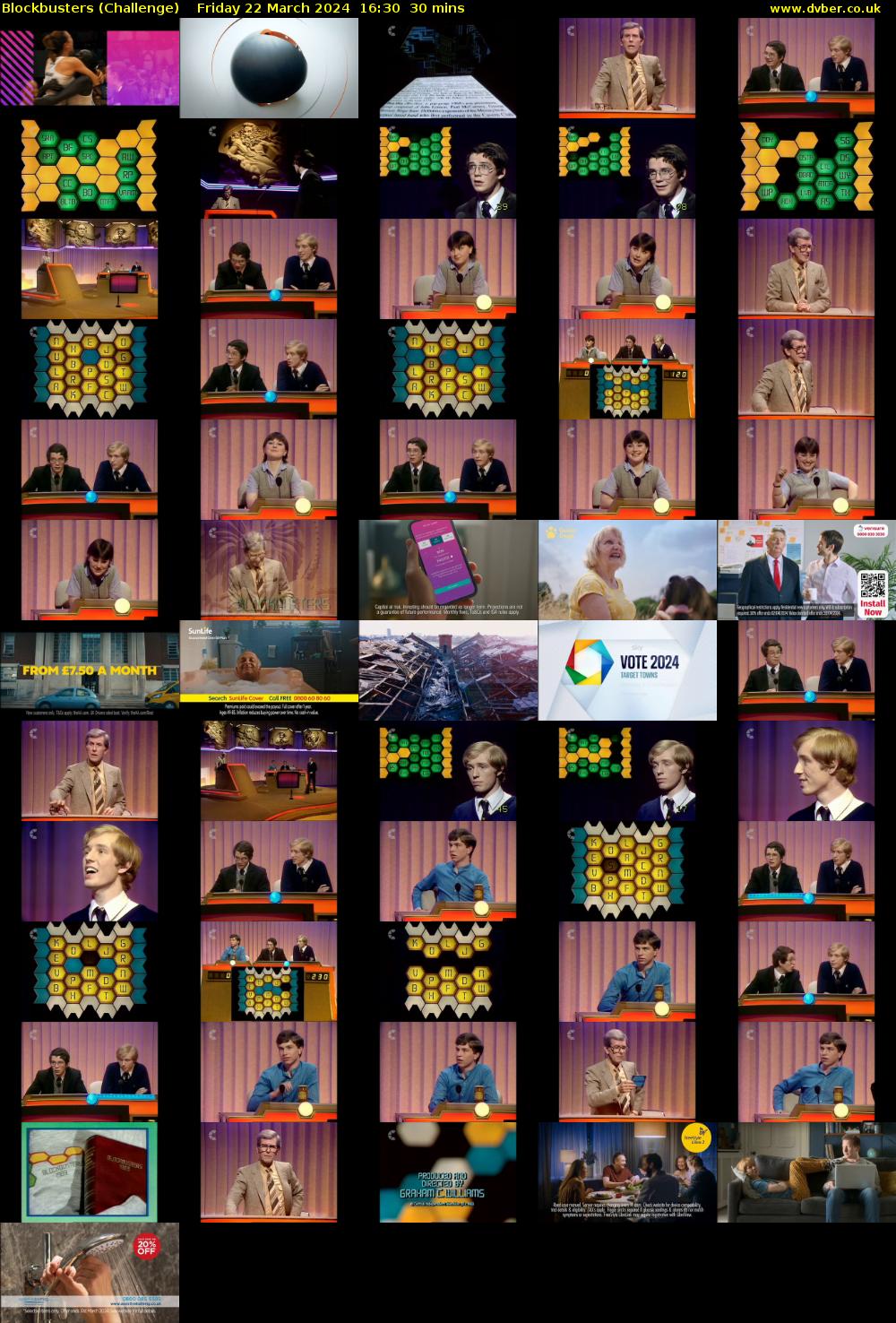 Blockbusters (Challenge) Friday 22 March 2024 16:30 - 17:00