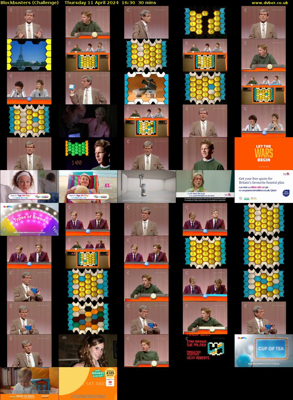 Blockbusters (Challenge) Thursday 11 April 2024 16:30 - 17:00