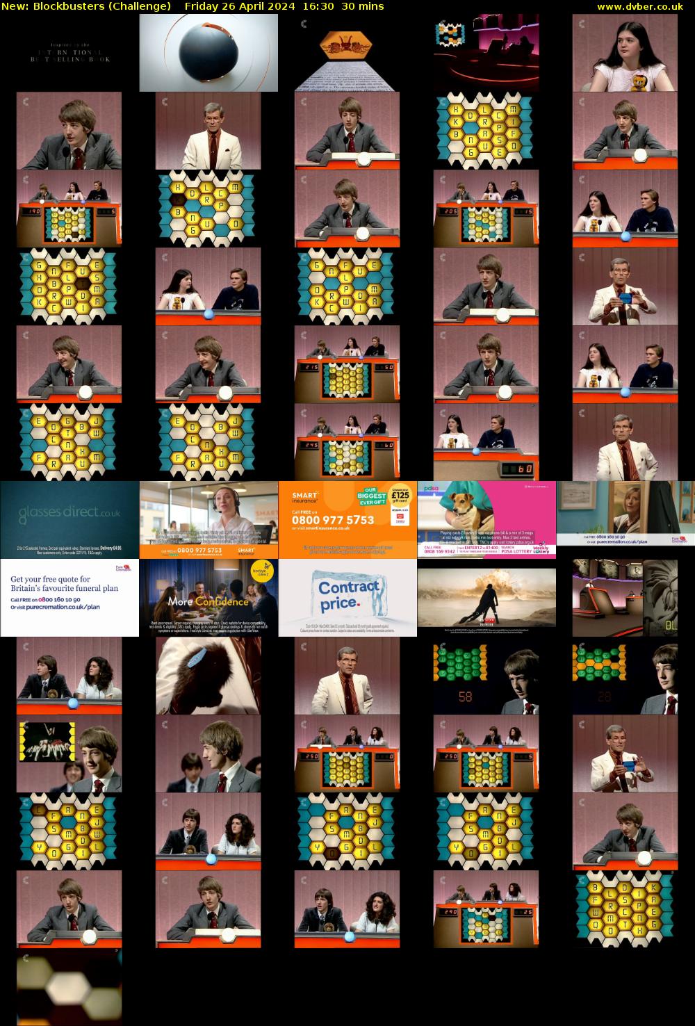 Blockbusters (Challenge) Friday 26 April 2024 16:30 - 17:00