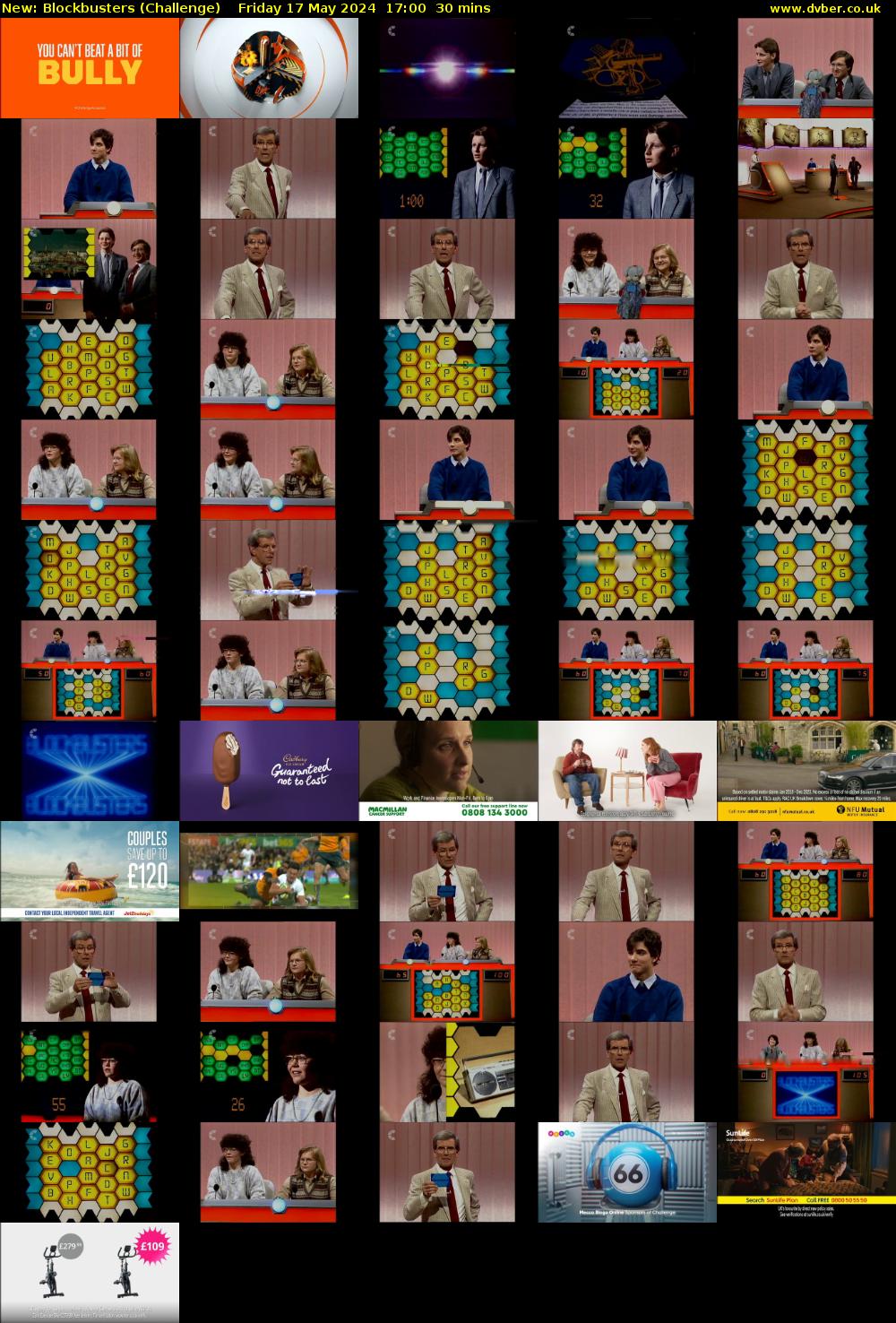 Blockbusters (Challenge) Friday 17 May 2024 17:00 - 17:30
