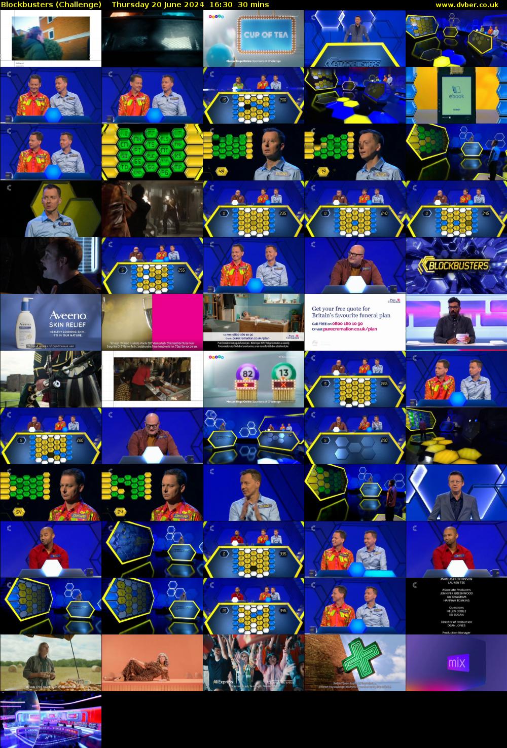 Blockbusters (Challenge) Thursday 20 June 2024 16:30 - 17:00