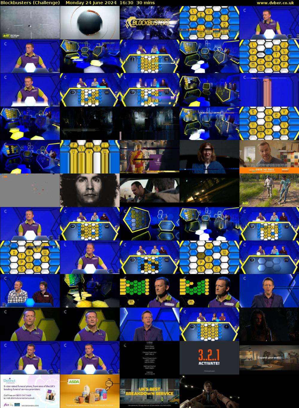 Blockbusters (Challenge) Monday 24 June 2024 16:30 - 17:00