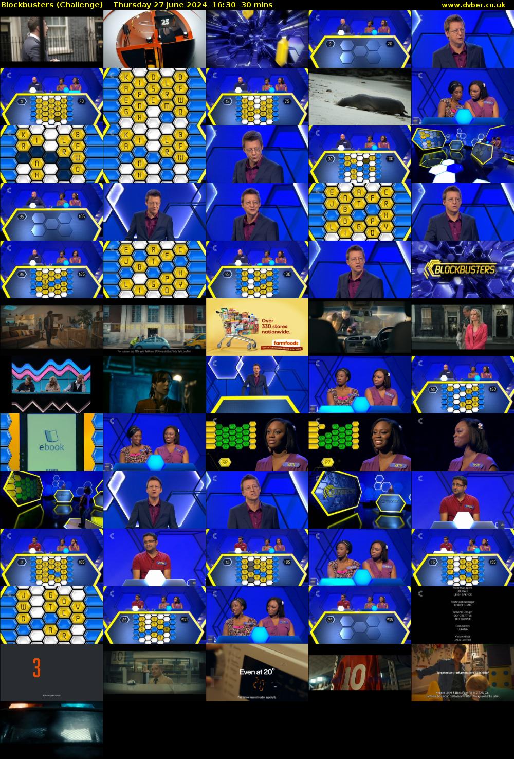 Blockbusters (Challenge) Thursday 27 June 2024 16:30 - 17:00