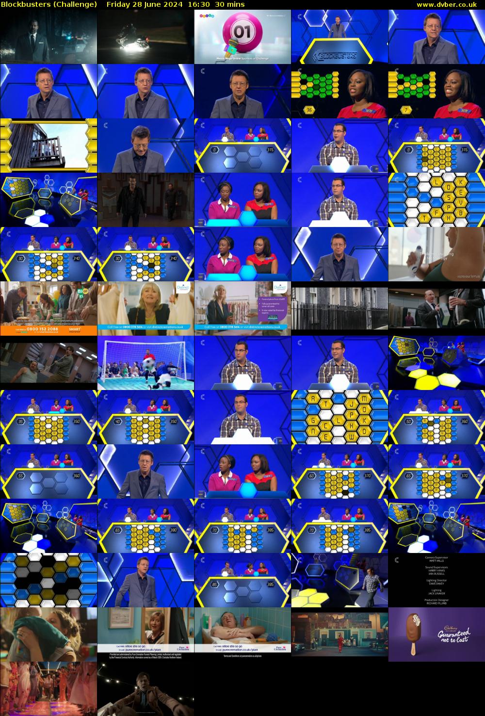 Blockbusters (Challenge) Friday 28 June 2024 16:30 - 17:00