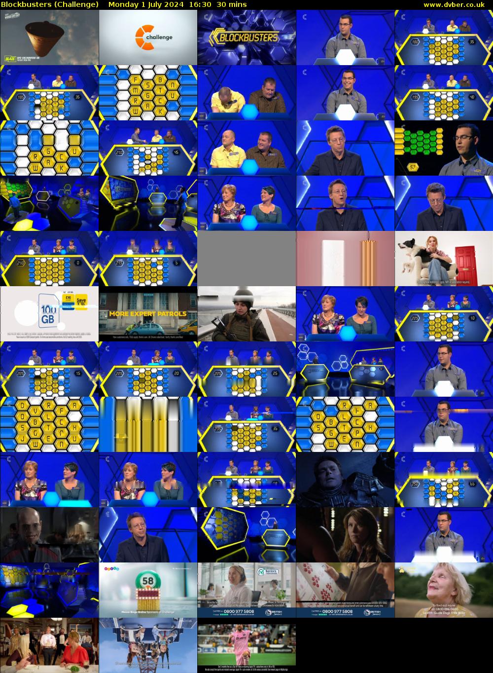 Blockbusters (Challenge) Monday 1 July 2024 16:30 - 17:00