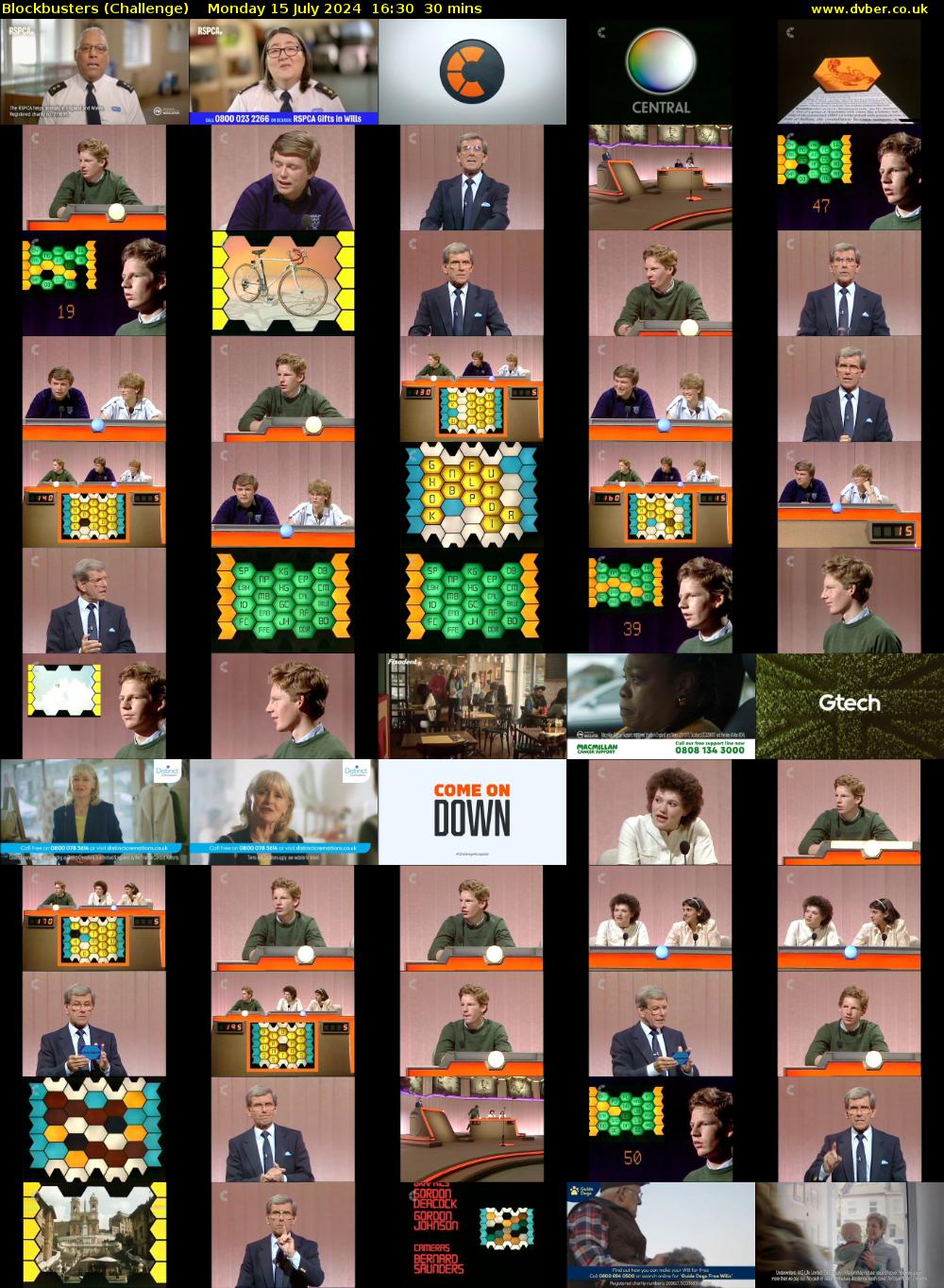 Blockbusters (Challenge) Monday 15 July 2024 16:30 - 17:00