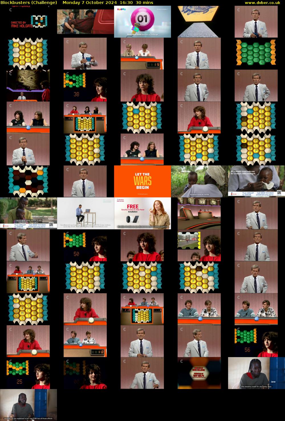 Blockbusters (Challenge) Monday 7 October 2024 16:30 - 17:00