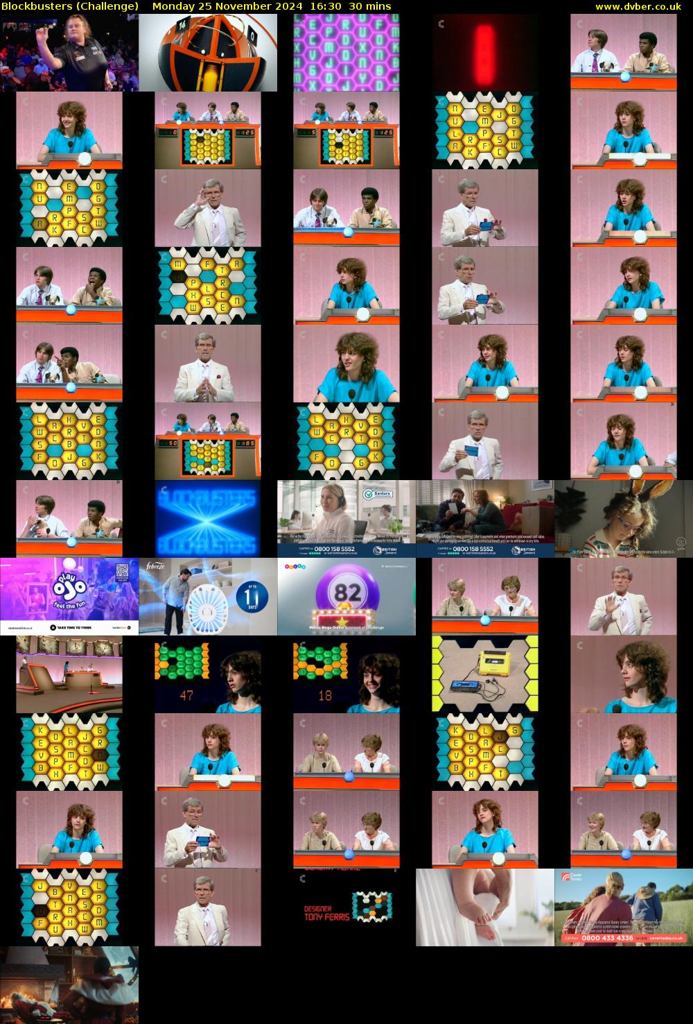 Blockbusters (Challenge) Monday 25 November 2024 16:30 - 17:00