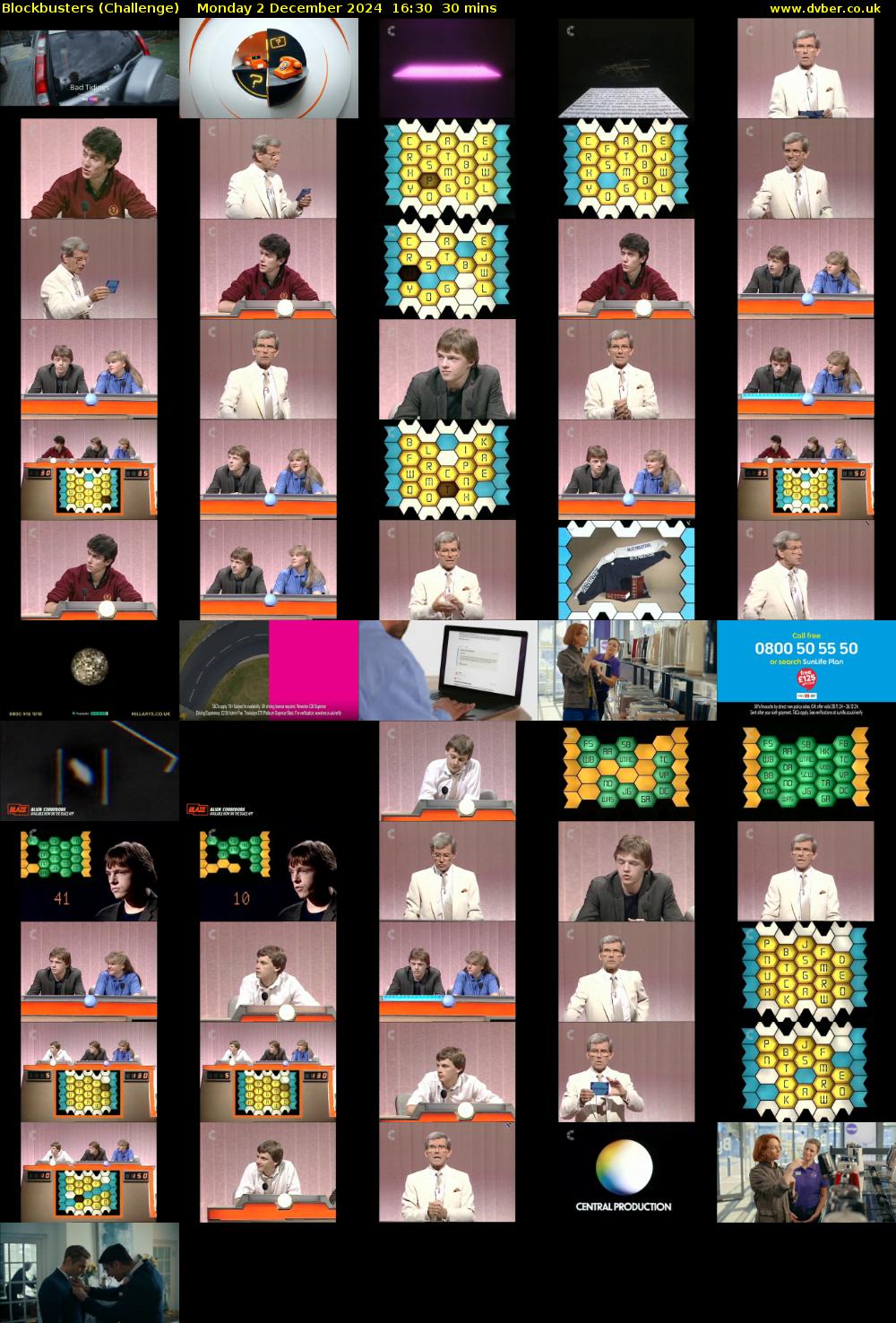 Blockbusters (Challenge) Monday 2 December 2024 16:30 - 17:00