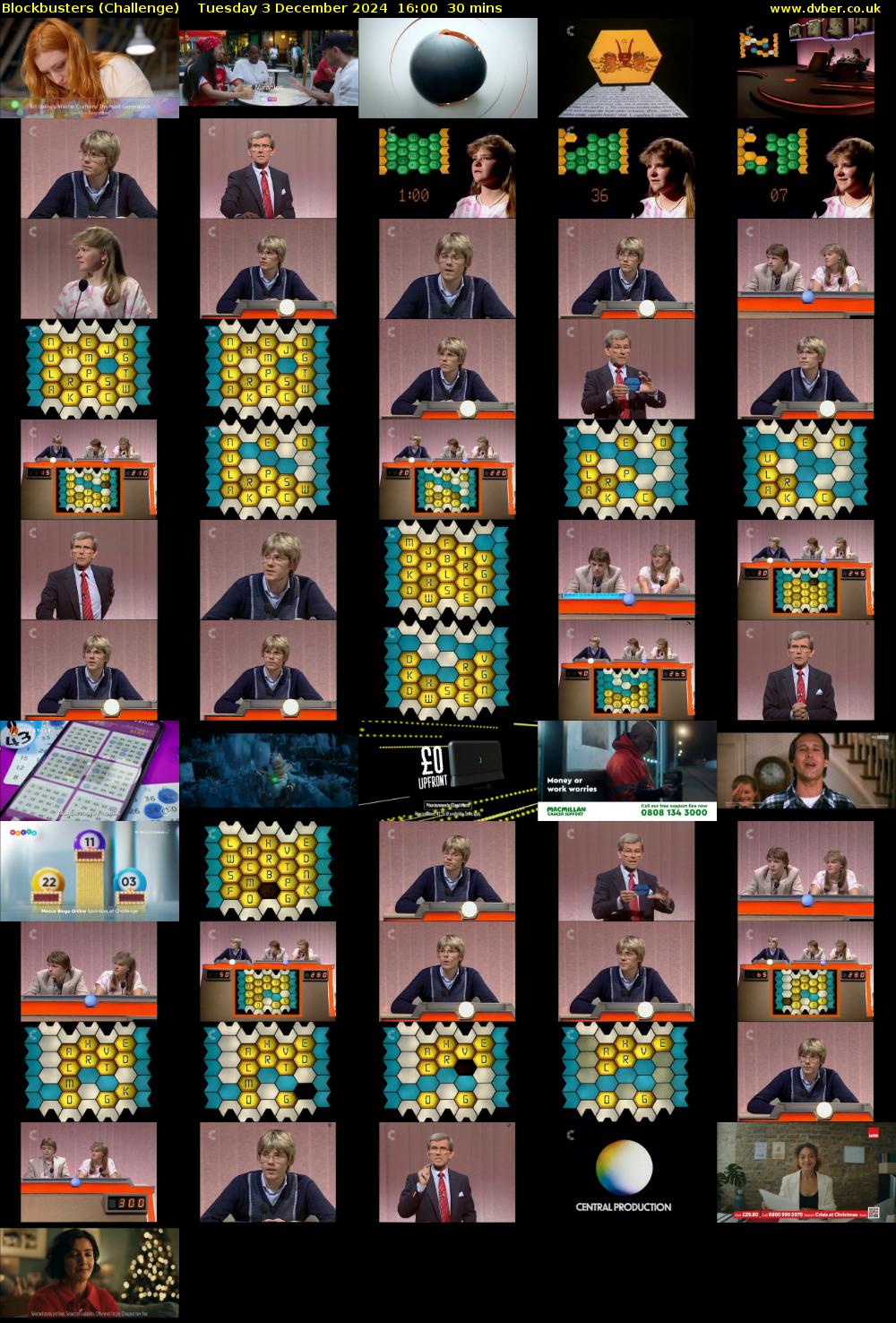 Blockbusters (Challenge) Tuesday 3 December 2024 16:00 - 16:30