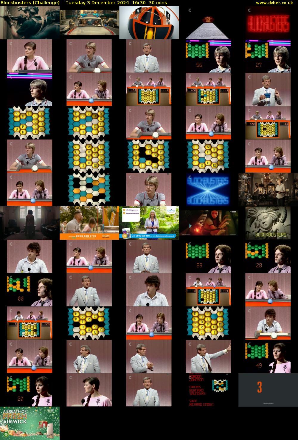 Blockbusters (Challenge) Tuesday 3 December 2024 16:30 - 17:00
