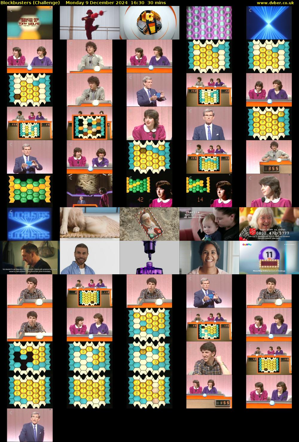 Blockbusters (Challenge) Monday 9 December 2024 16:30 - 17:00
