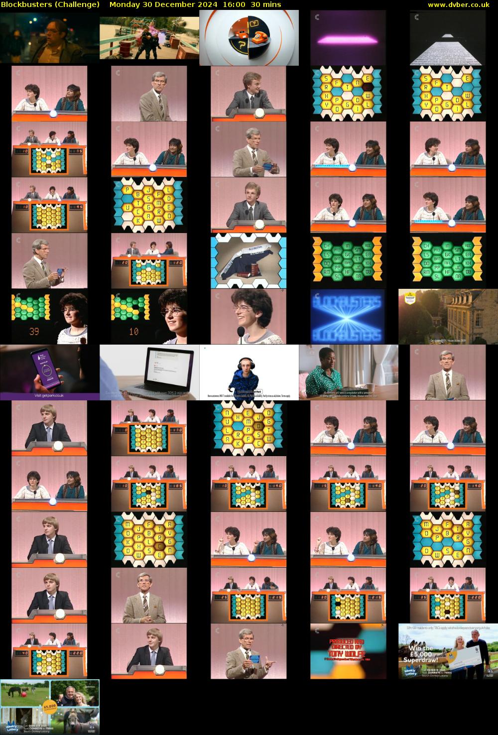 Blockbusters (Challenge) Monday 30 December 2024 16:00 - 16:30