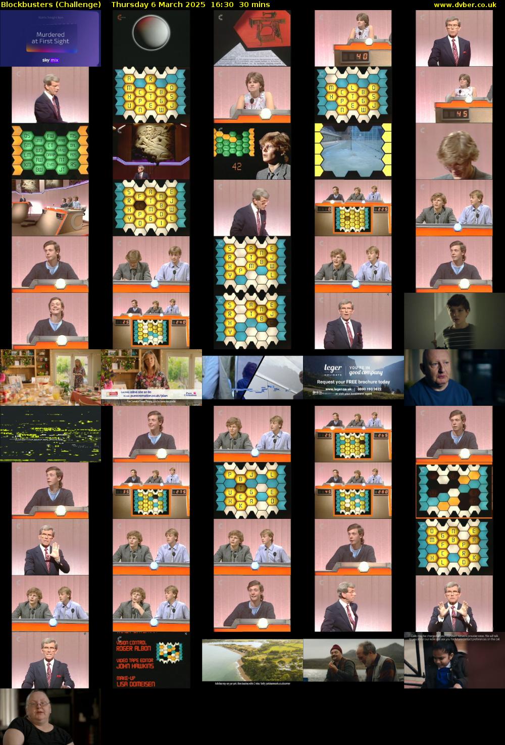 Blockbusters (Challenge) Thursday 6 March 2025 16:30 - 17:00