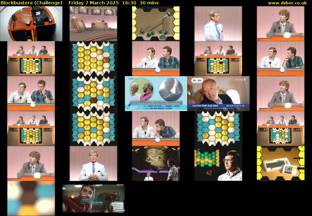 Blockbusters (Challenge) Friday 7 March 2025 16:30 - 17:00