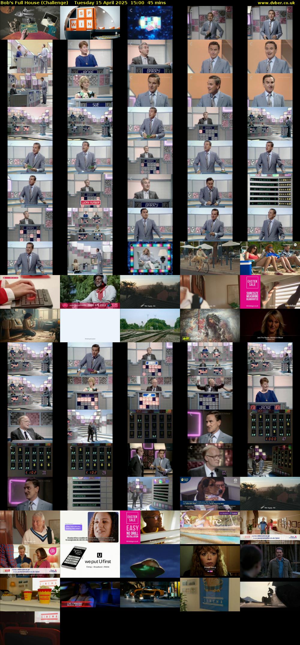 Bob's Full House (Challenge) Tuesday 15 April 2025 15:00 - 15:45