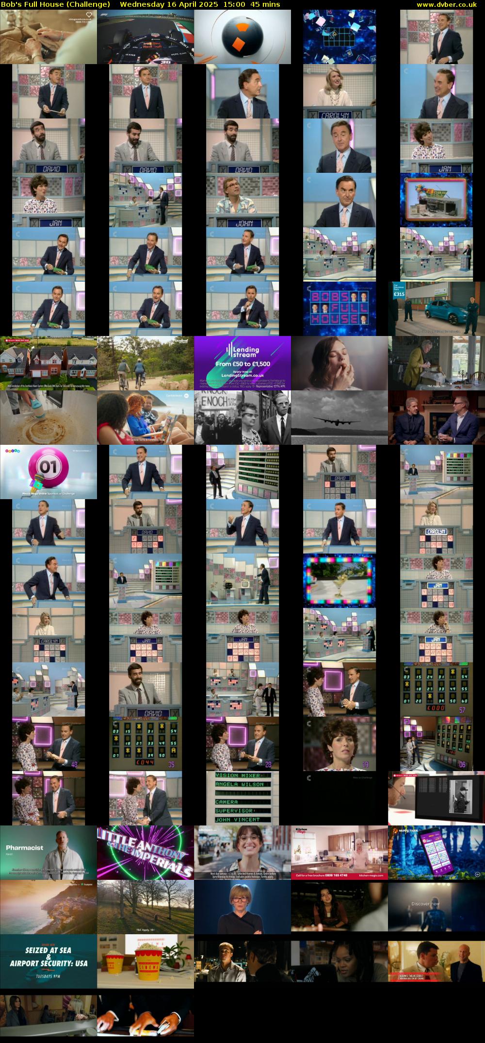 Bob's Full House (Challenge) Wednesday 16 April 2025 15:00 - 15:45