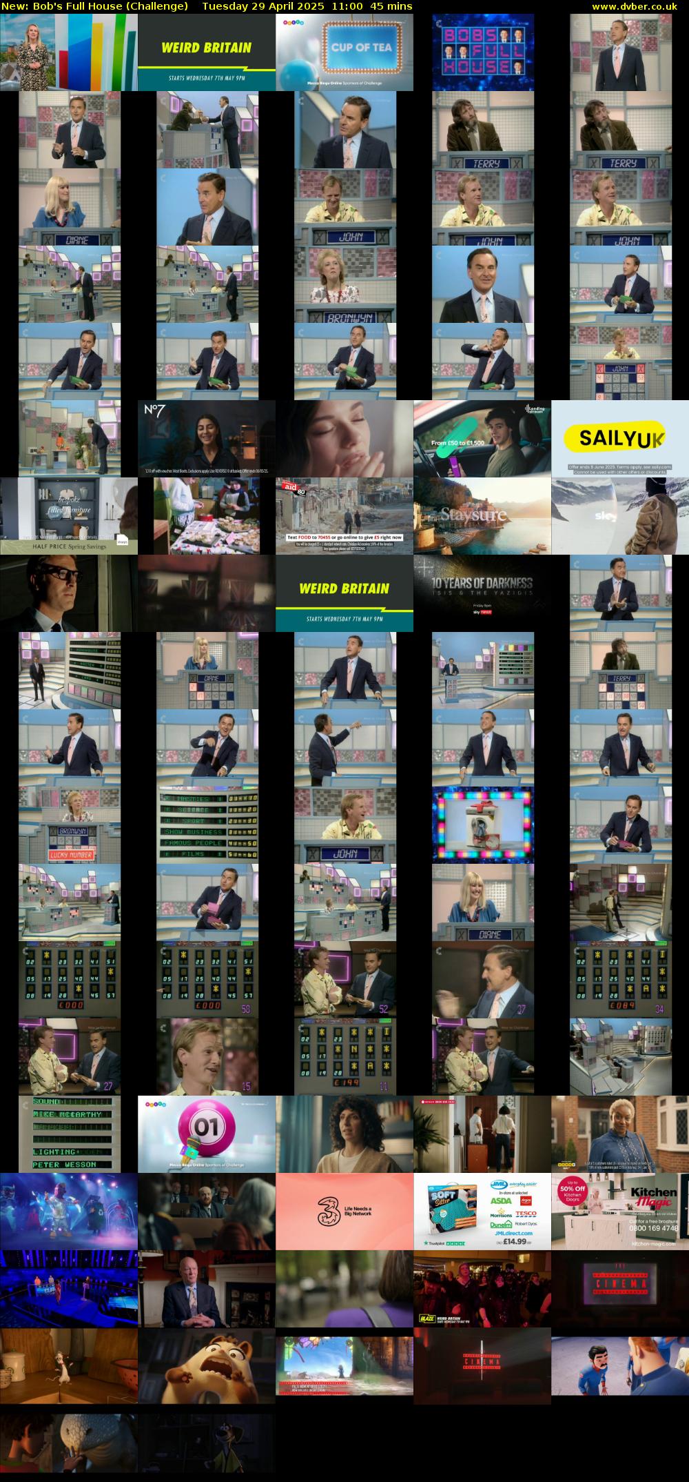 Bob's Full House (Challenge) Tuesday 29 April 2025 11:00 - 11:45