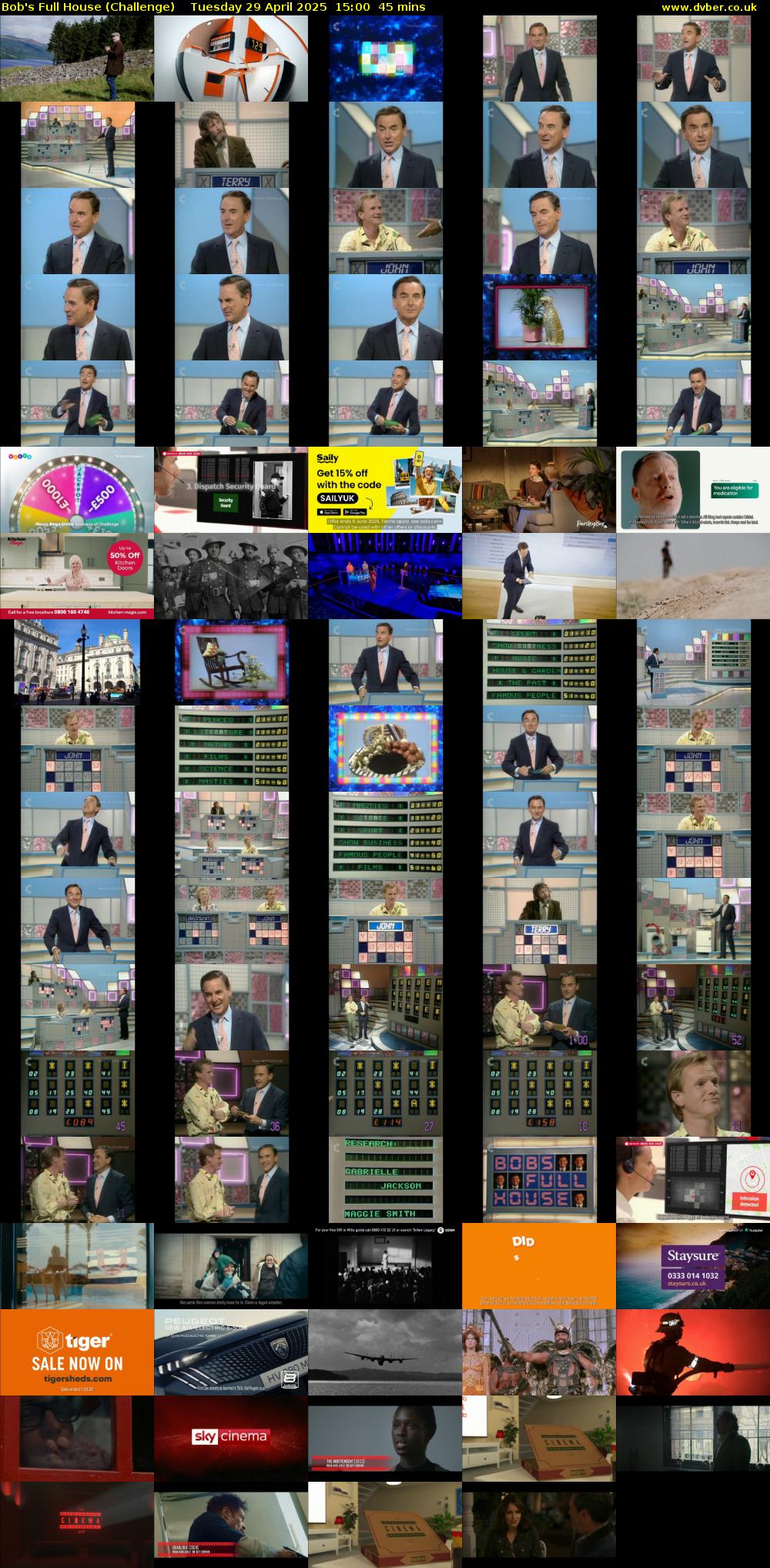 Bob's Full House (Challenge) Tuesday 29 April 2025 15:00 - 15:45