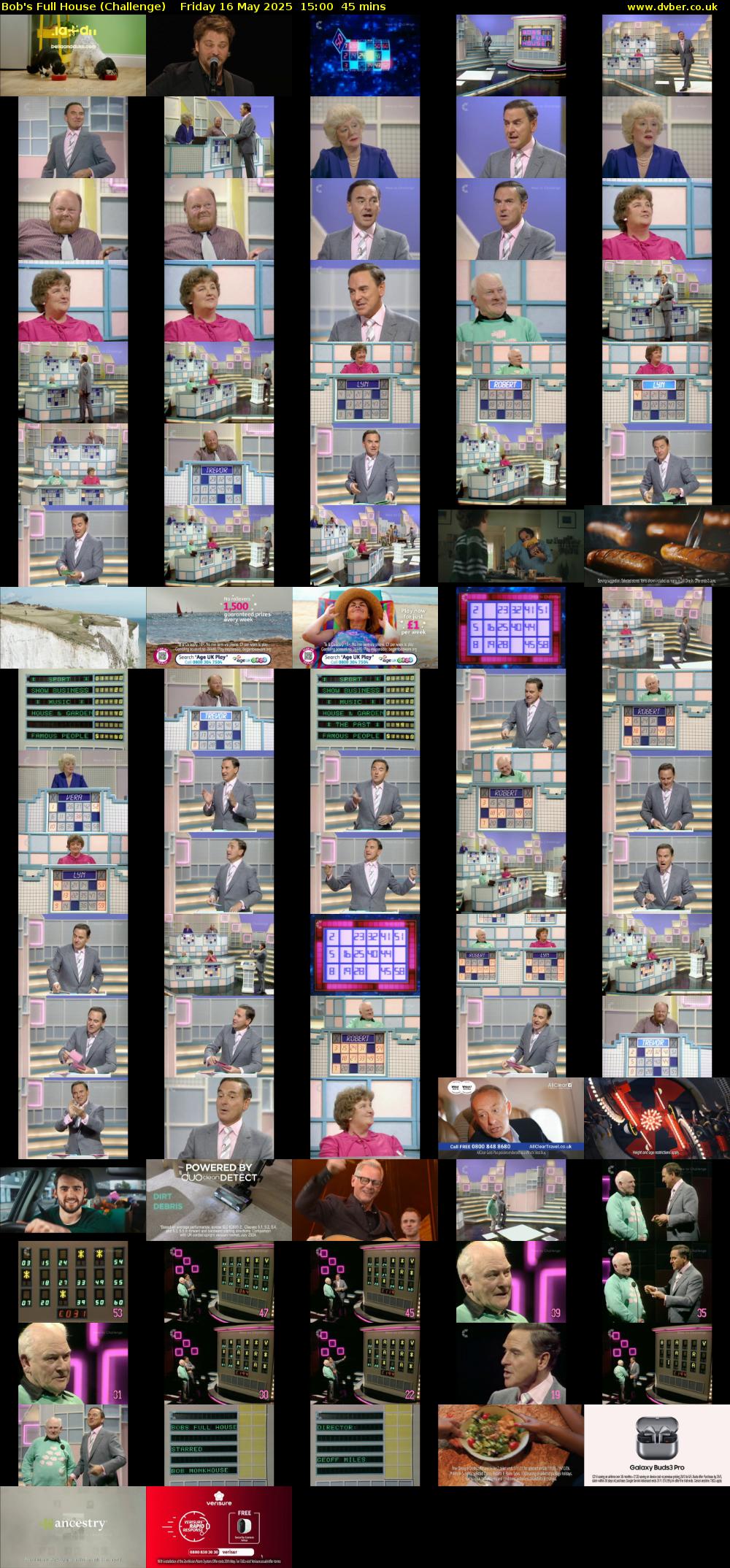 Bob's Full House (Challenge) Friday 16 May 2025 15:00 - 15:45