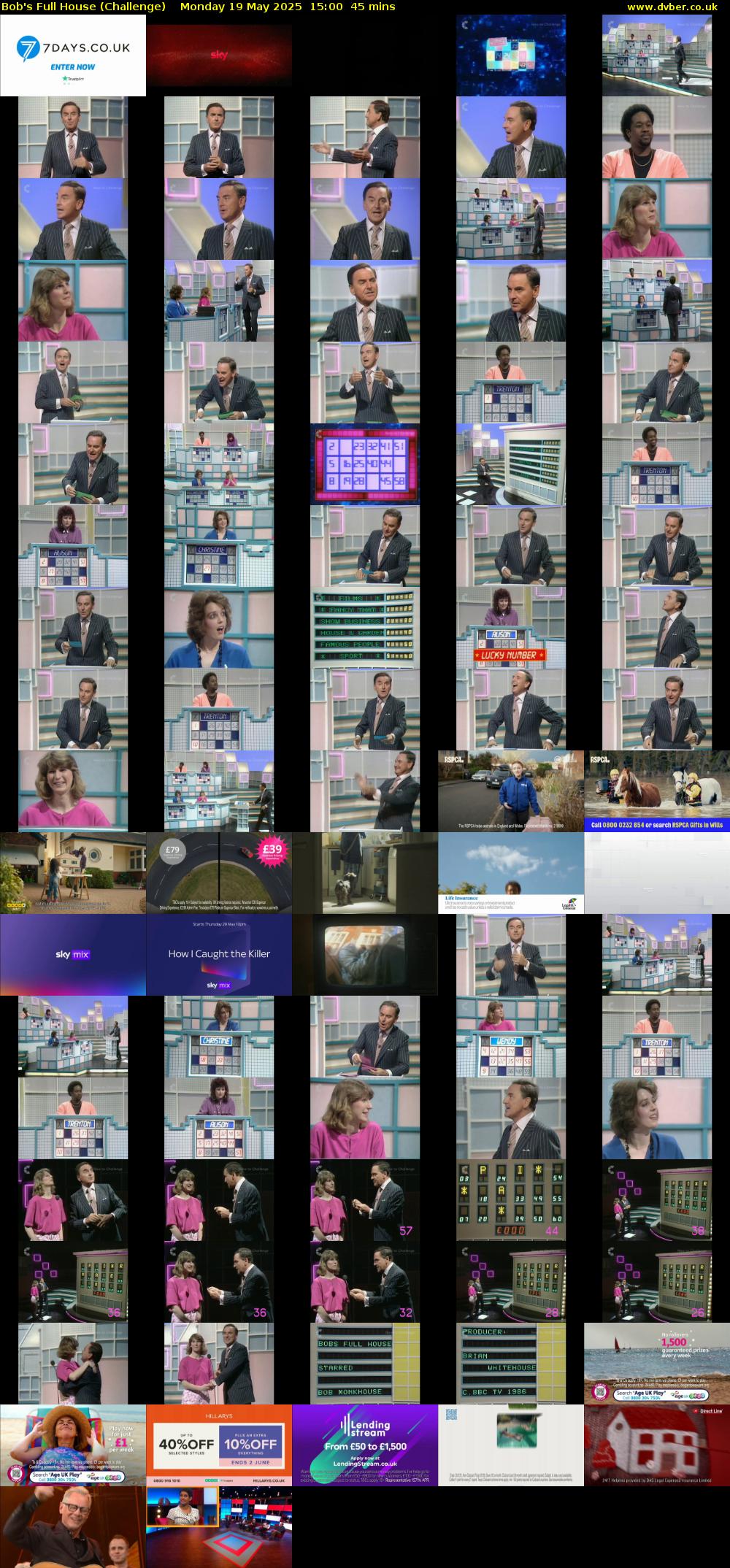 Bob's Full House (Challenge) Monday 19 May 2025 15:00 - 15:45