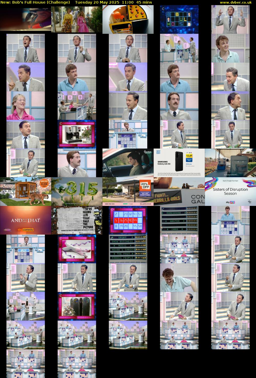 Bob's Full House (Challenge) Tuesday 20 May 2025 11:00 - 11:45