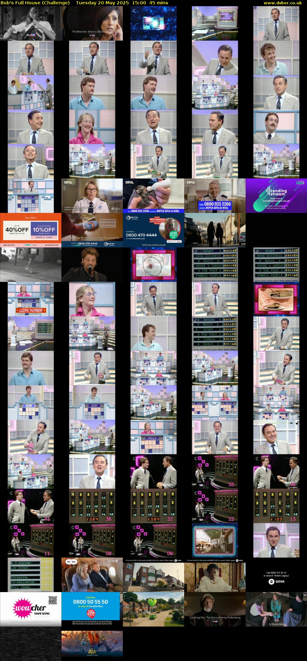 Bob's Full House (Challenge) Tuesday 20 May 2025 15:00 - 15:45