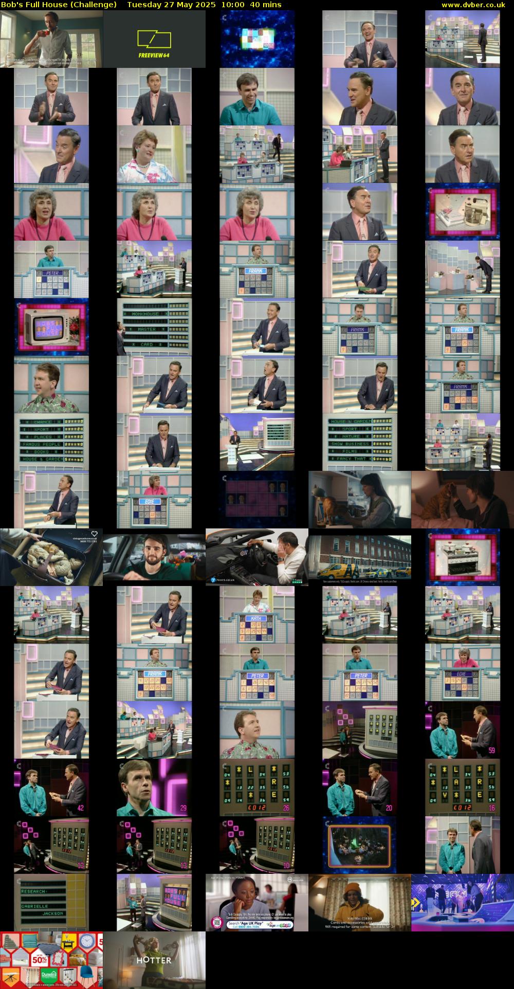 Bob's Full House (Challenge) Tuesday 27 May 2025 10:00 - 10:40