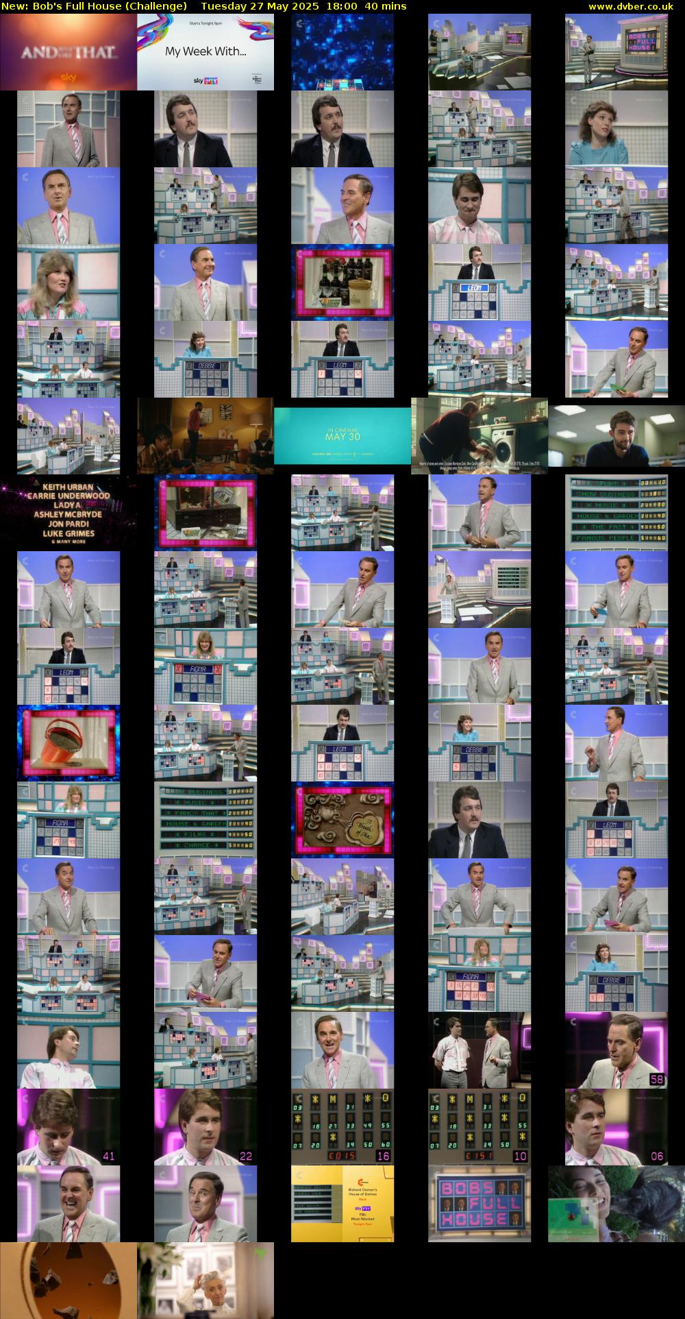 Bob's Full House (Challenge) Tuesday 27 May 2025 18:00 - 18:40
