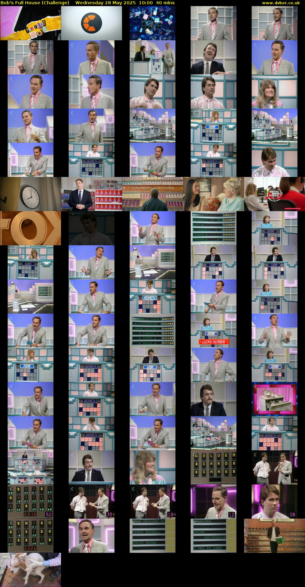 Bob's Full House (Challenge) Wednesday 28 May 2025 10:00 - 10:40