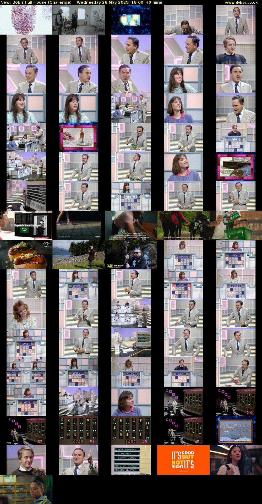 Bob's Full House (Challenge) Wednesday 28 May 2025 18:00 - 18:40