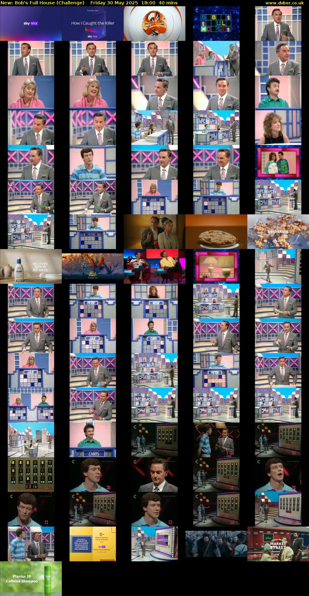Bob's Full House (Challenge) Friday 30 May 2025 18:00 - 18:40