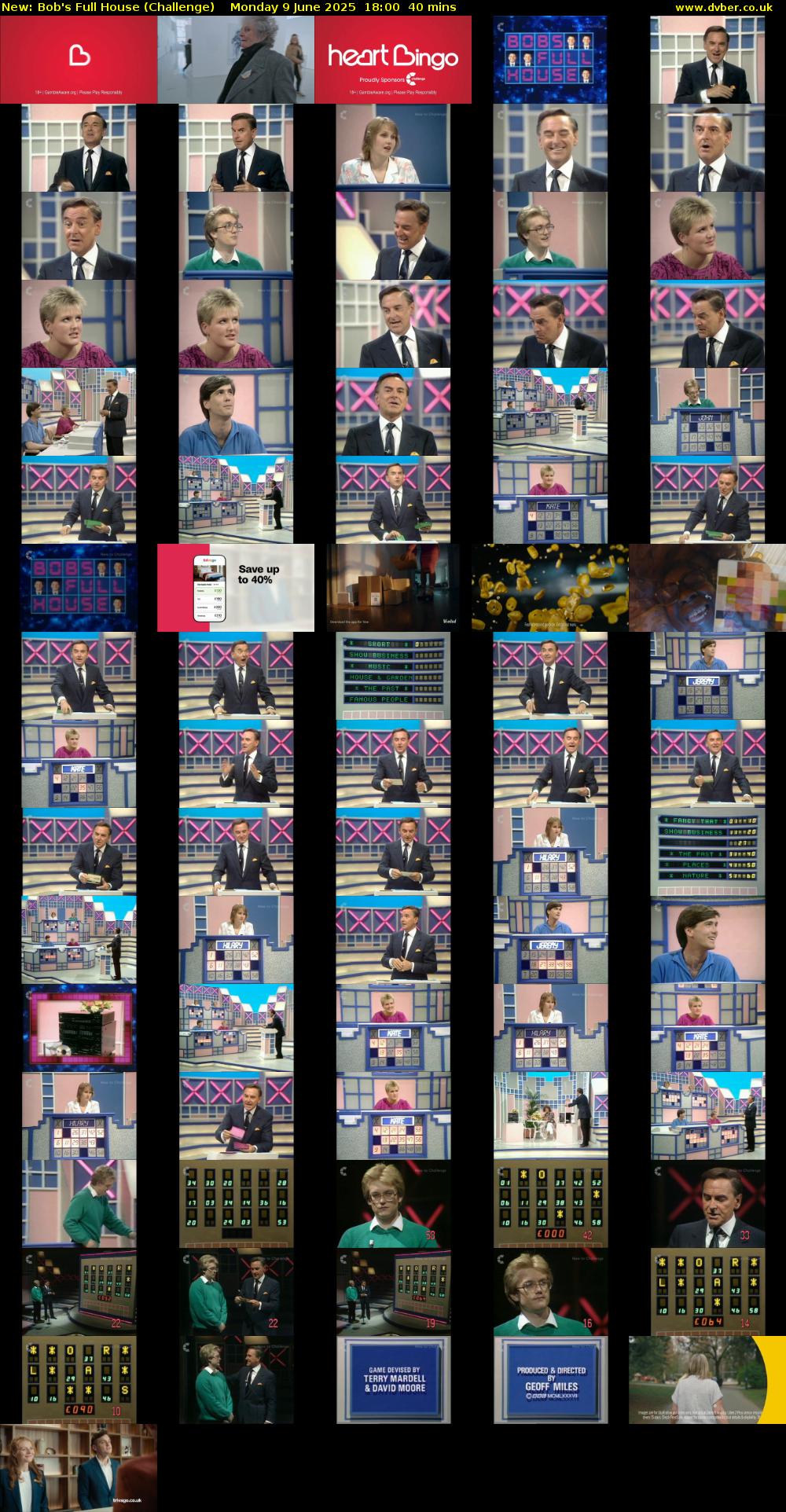 Bob's Full House (Challenge) Monday 9 June 2025 18:00 - 18:40