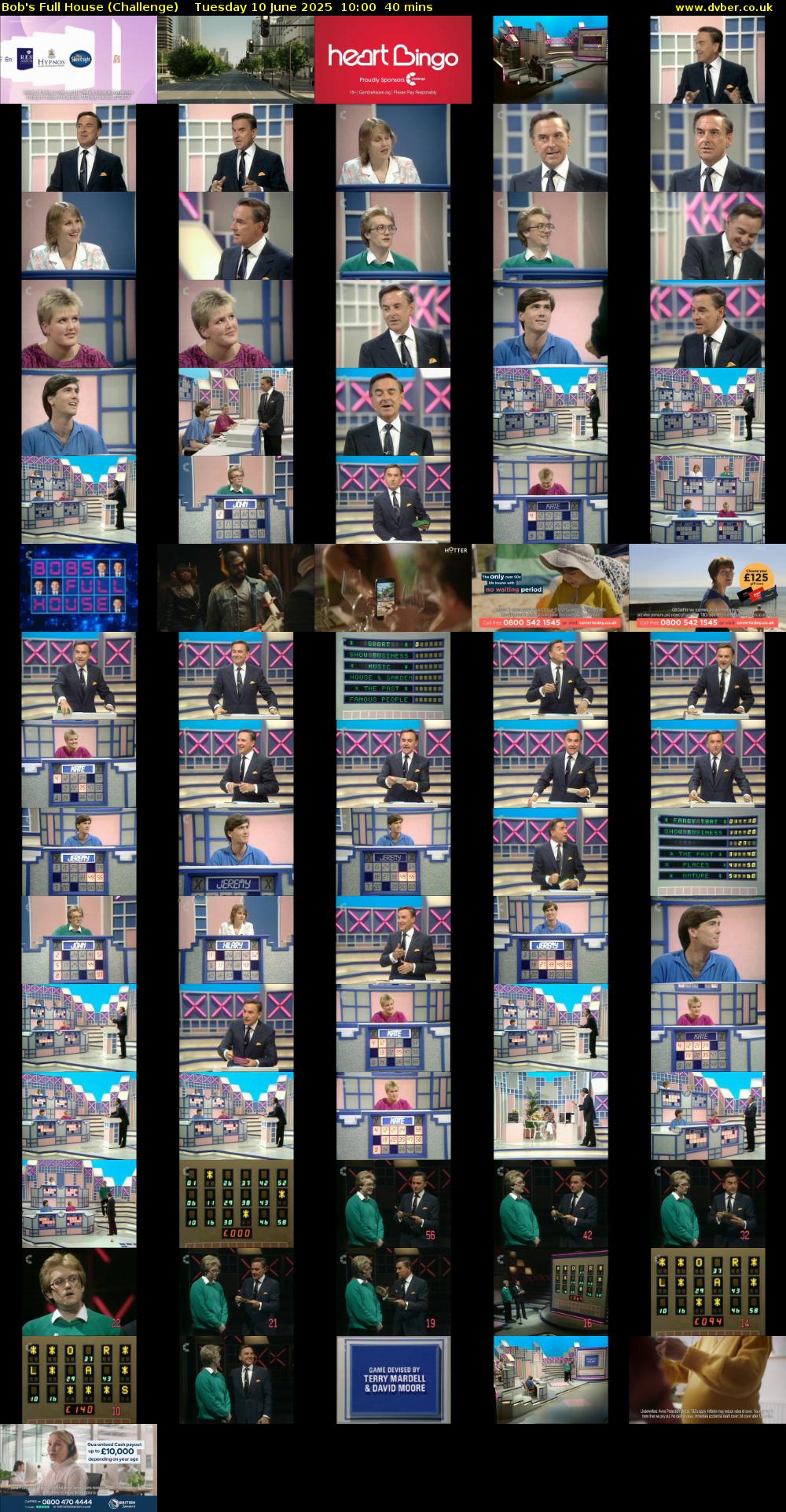 Bob's Full House (Challenge) Tuesday 10 June 2025 10:00 - 10:40