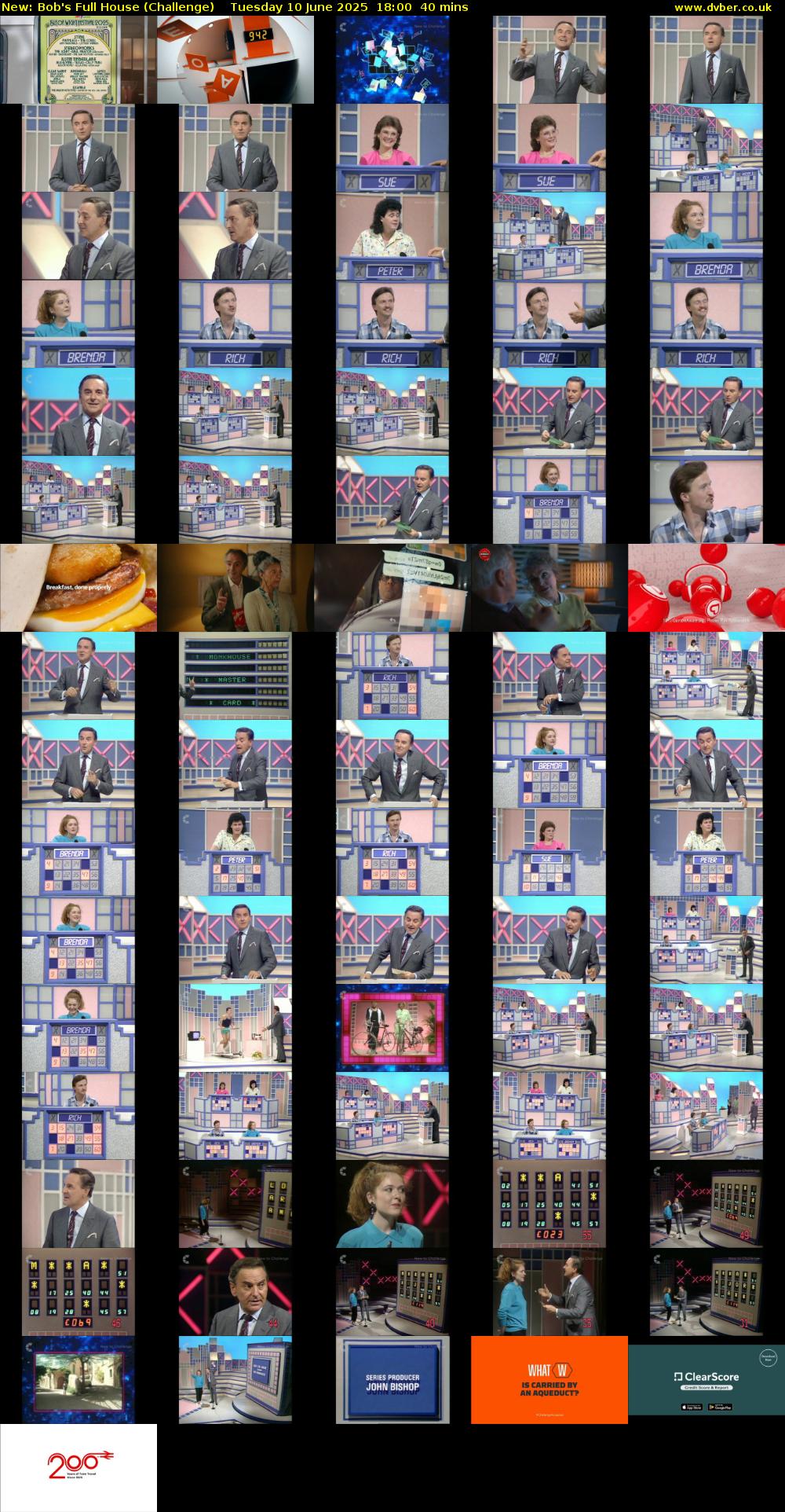 Bob's Full House (Challenge) Tuesday 10 June 2025 18:00 - 18:40